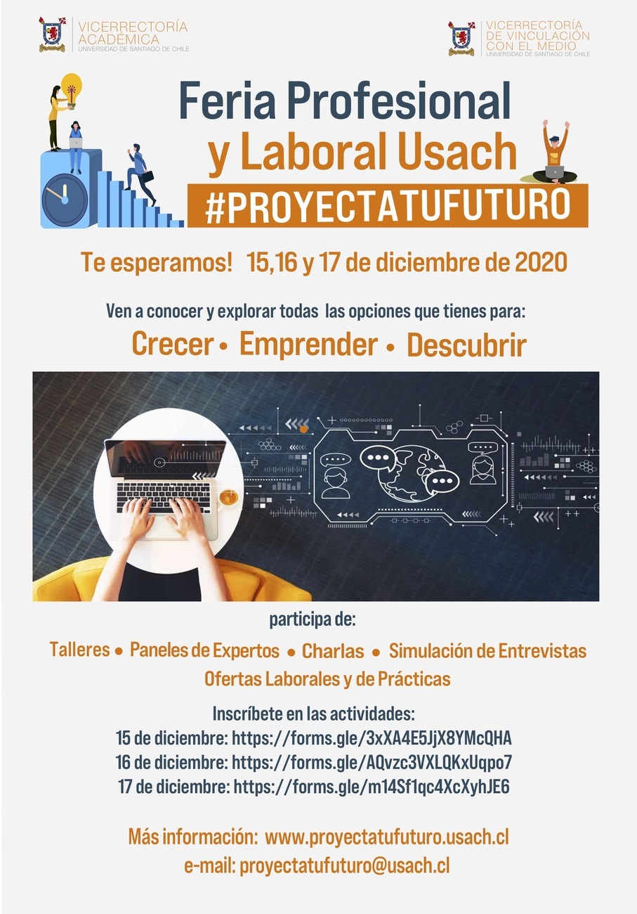 Afiche feria profesional y laboral